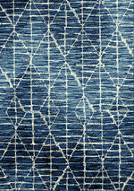 Fiona Geometric Area Rug - 5' X 7' - Blue/White