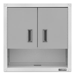 Ready-to-assemble 3/4 Door Wall Gearbox - Gray Slate Storage Solution