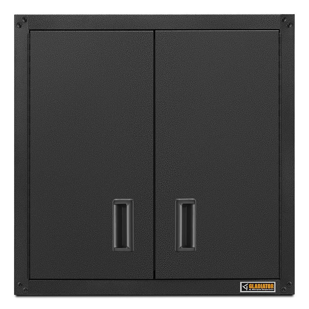 Ready-to-assemble Full-door Wall Gearbox - Hammered Granite Storage Solution