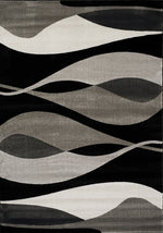 Paladin 5'3" X 7'7" Drifts Rug - Black Grey  Area Rug