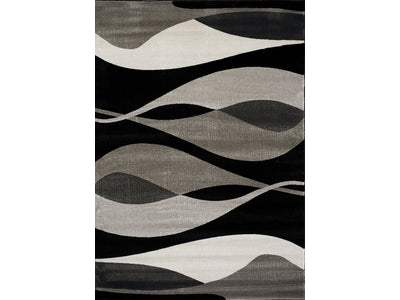 Paladin 5'3" X 7'7" Drifts Rug - Black Grey  Area Rug