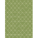 Fiona 4'7'' X 6'7'' Geometric Rug - Green Cream Area Rug