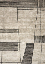 Ollie 7'10" X 10'10" Abstract Pen Drawing Rug - Grey  Area Rug