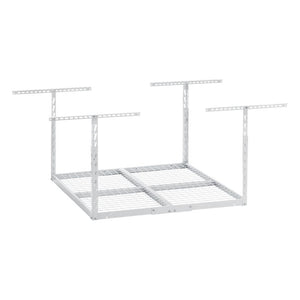 Overhead Gearloft™ Storage Rack 4x4 Ft - Hammered White Storage Solution