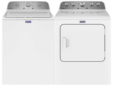 Maytag White Top-Load Washer (5.2 cu. ft.) & Electric Dryer with Extra Power (7.0 cu. ft.) - MVW4505MW/YMED5030MW