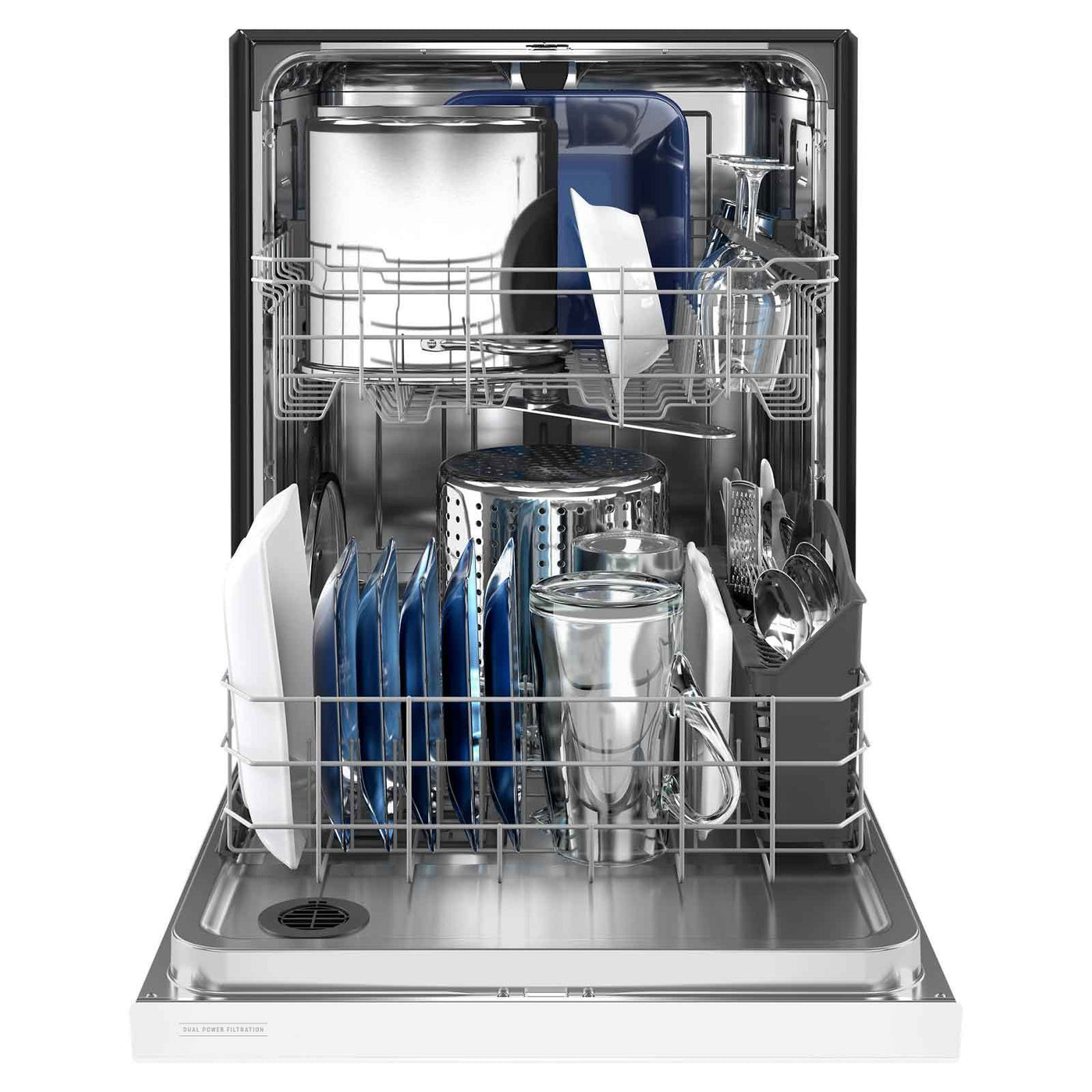 Maytag 24" White dishwasher with Dual Power filtration (50 dBA) - MDB4949SKW