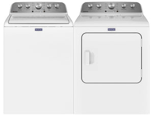 Maytag White Top-Load Washer (5.2 cu. ft.) & Electric Dryer (7.0 cu. ft.) - MVW5035MW/YMED5030MW