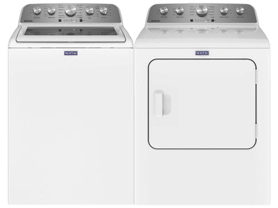 Maytag White Top-Load Washer (5.5 cu. ft.) & Electric Dryer (7.0 cu. ft.) - MVW5430MW/YMED5030MW