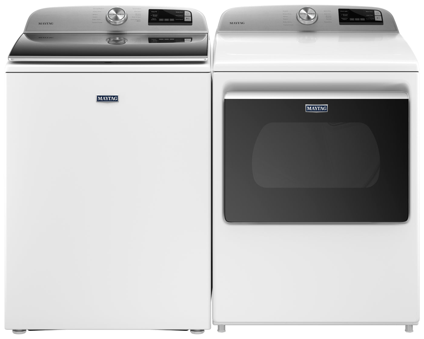 Maytag White TopLoad Washer (5.4 cu. ft.) & Electric Dryer (7.4 cu. ft