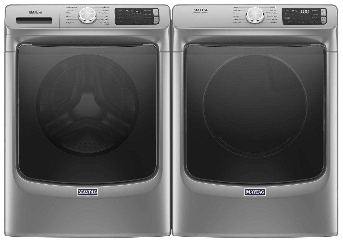 Maytag Metallic Slate Front-Load Washer (5.5 cu. ft.) & Electric Dryer (7.3 cu. ft.) - MHW6630HC/YMED6630HC