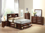 Hillary Full Platform Storage Bed - Espresso-Old