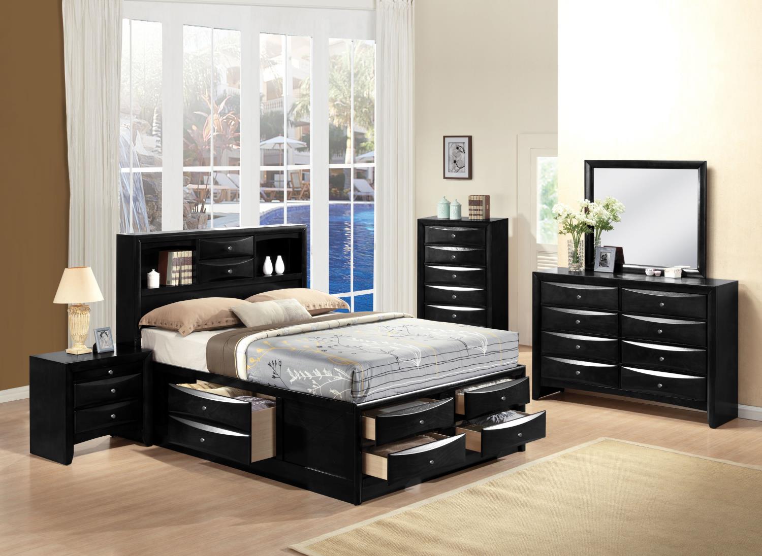 Hillary queen bookcase bed hot sale