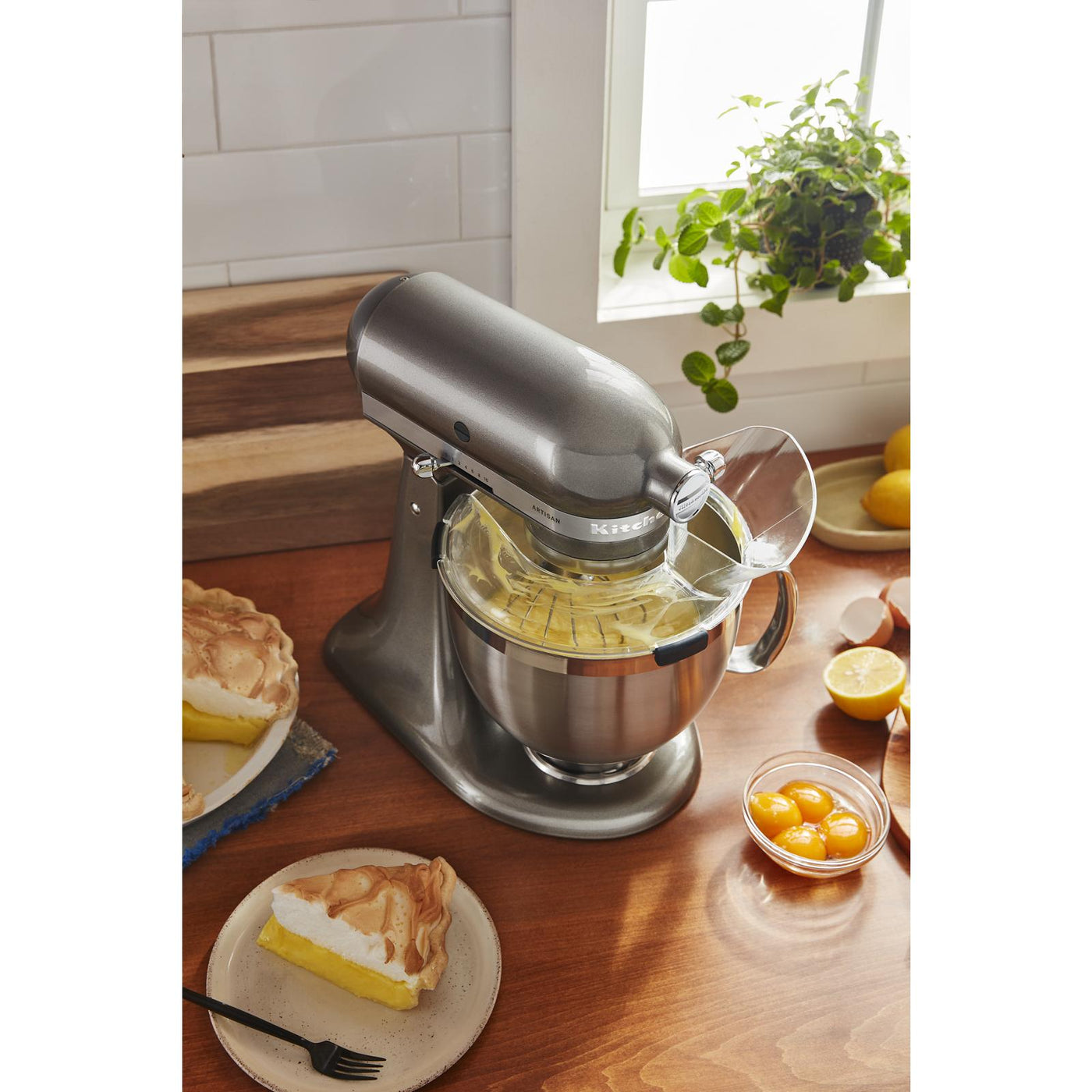 KitchenAid Medallion Silver Artisan® Series Tilt-Head Stand Mixer with Premium Accessory Pack - KSM195PSMS