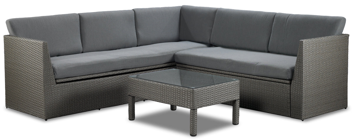 Channing 2-Piece Outdoor Sectional - Grey