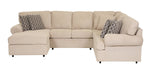 Jupiter 4-Piece Sectional with Left-Facing Chaise - Flax