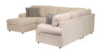 Jupiter 4-Piece Sectional with Left-Facing Chaise - Flax