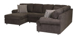 Jupiter 4-Piece Sectional with Left-Facing Chaise - Carbon