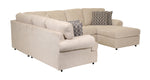 Jupiter 4-Piece Sectional with Right-Facing Chaise - Flax