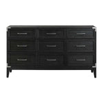 Laguna 9 Drawer Dresser - Weathered Oak, Black