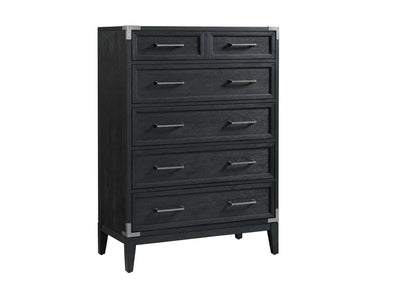 Laguna 5 Drawer Chest - Weathered Oak, Black