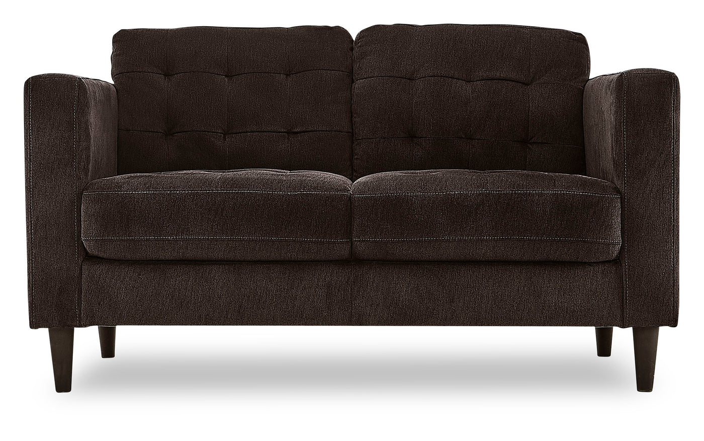 Anthena Sofa and Loveseat Set - Dark Chocolate