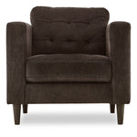 Anthena Sofa, Loveseat and Chair Set - Dark Chocolate