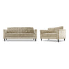 Anthena Sofa and Loveseat Set - Taupe