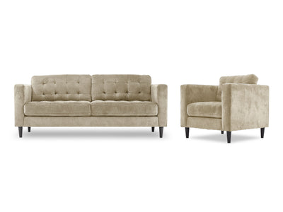 Anthena Sofa and Chair Set - Taupe