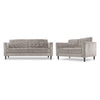 Anthena Sofa and Loveseat Set - Light Grey