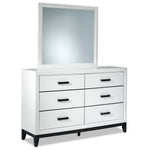 Frost 6-Piece Full Bedroom package - White, Black
