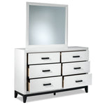 Frost 6-Piece Full Bedroom package - White, Black