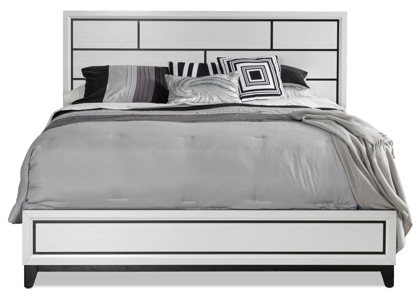 Frost 6-Piece Full Bedroom package - White, Black