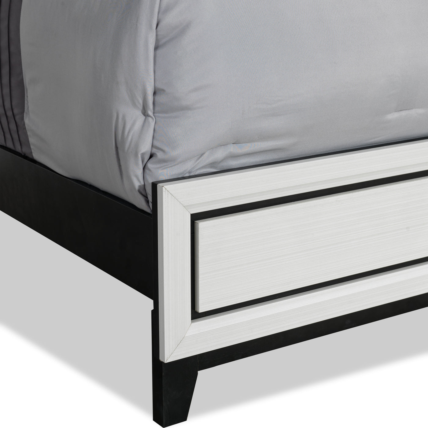 Fog 3-Piece Full Bed - White, Black