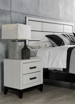 Fog Night Table - White, Black
