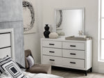 Fog 6-Drawer Dresser - White, Black