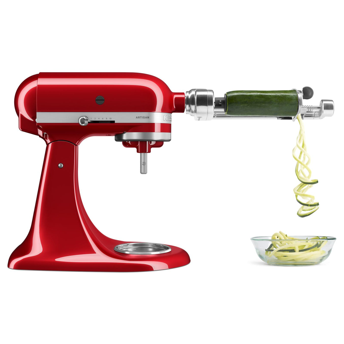 KitchenAid Candy Apple Red Artisan® Series Tilt-Head Stand Mixer with Premium Accessory Pack - KSM195PSCA