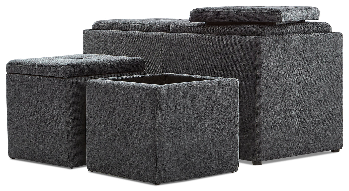 Malmo Ottoman - Dark Grey