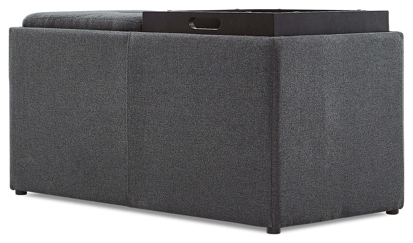 Malmo Ottoman - Dark Grey