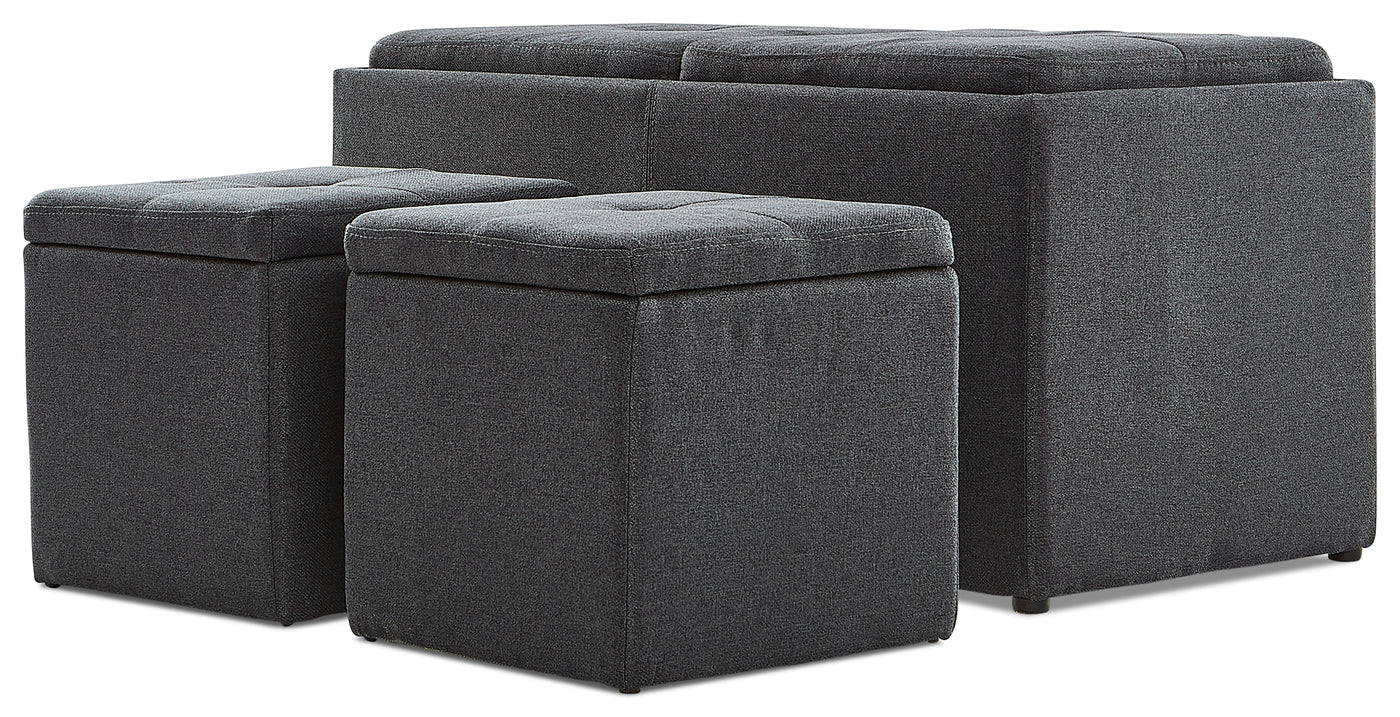 Malmo Ottoman - Dark Grey