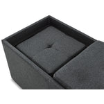 Malmo Ottoman - Dark Grey