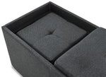 Malmo Ottoman - Dark Grey