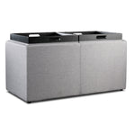 Malmo Ottoman - Light Grey