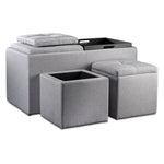 Malmo Ottoman - Light Grey