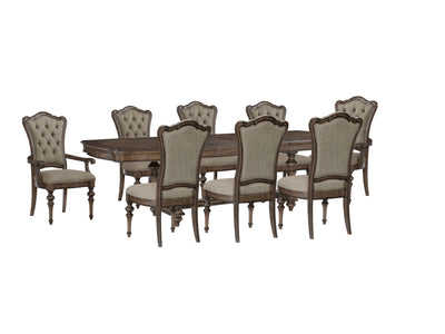 Andrea 9-Piece Extendable Dining Set - Brown
