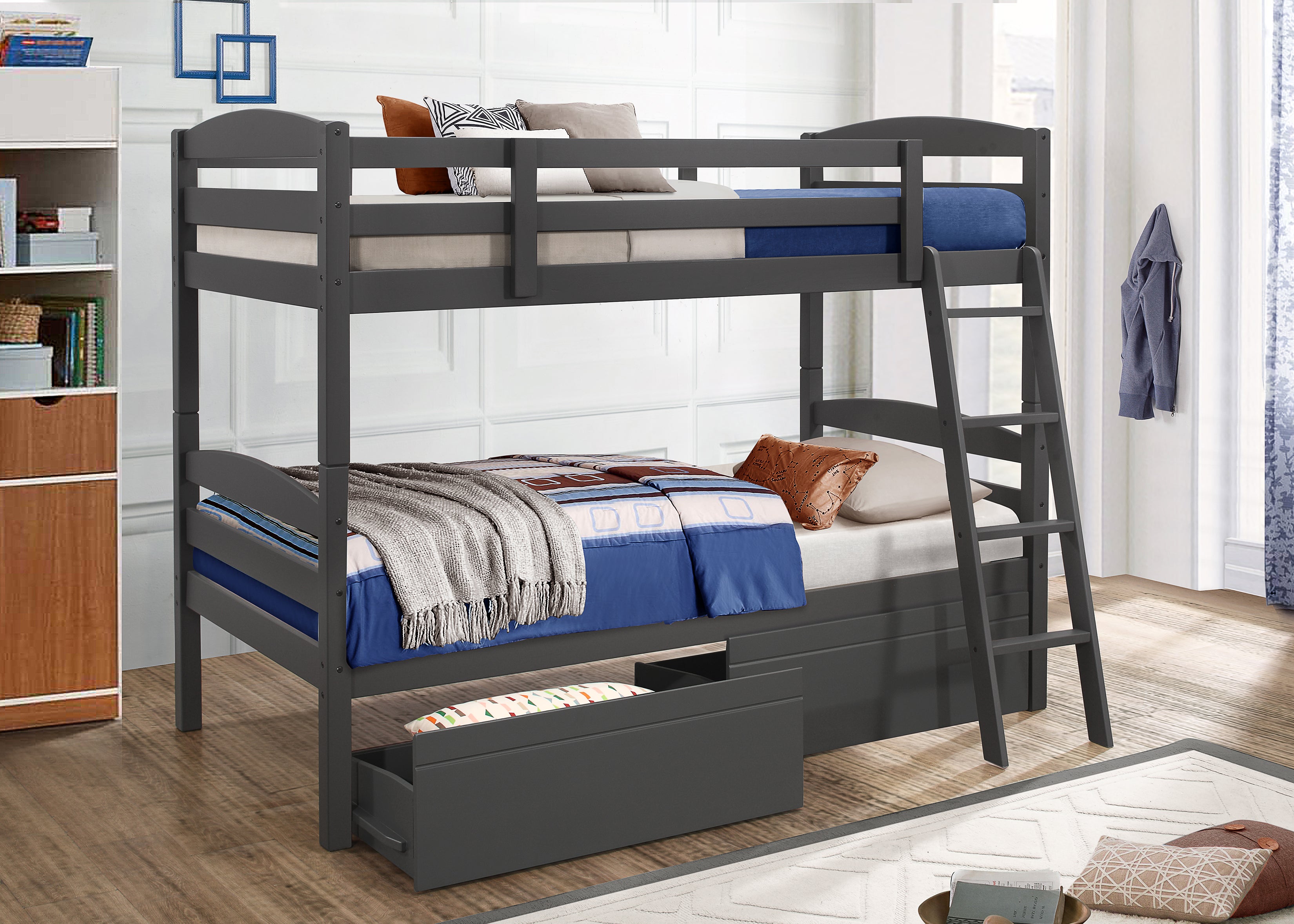 Charlie Bunk Bed Drawers - Grey