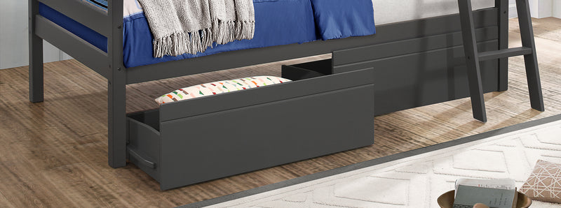 Charlie Bunk Bed Drawers - Grey | Leon's