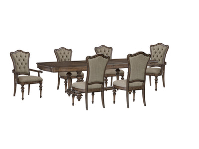 Andrea 7-Piece Extendable Dining Set - Brown