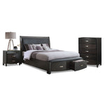 Cinema 5-Piece Queen Storage Bedroom Package - Charcoal