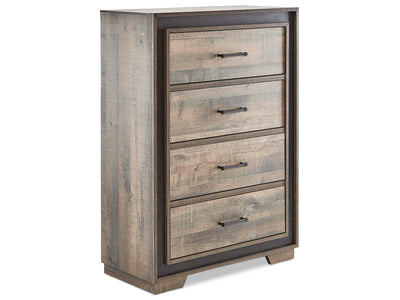 Orlando 4 Drawer Chest - Weathered Brown