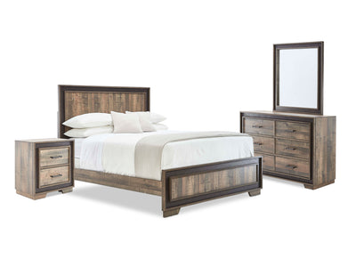 Orlando 6-Piece Queen Bedroom Package - Weathered Brown